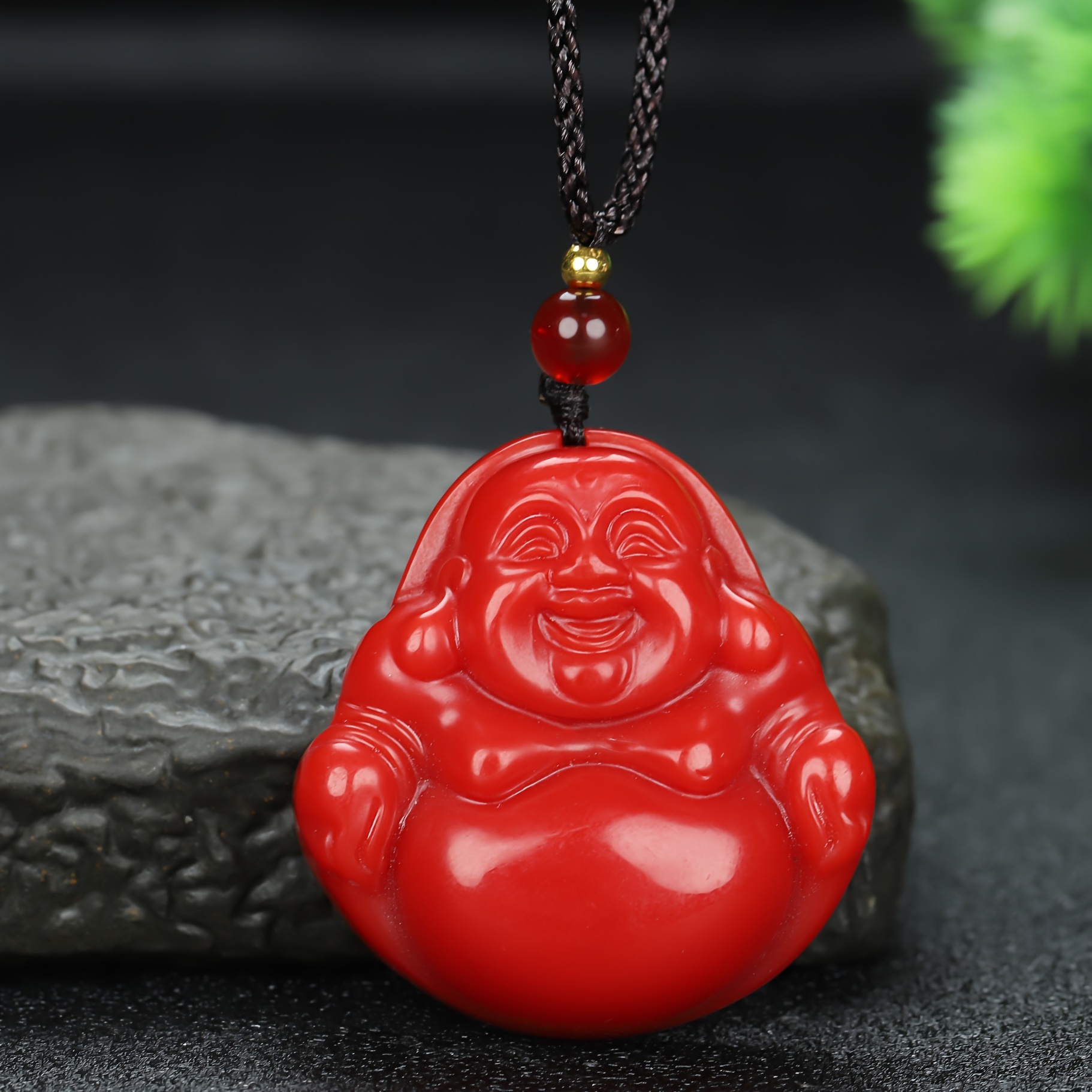Fashionable Natural Stone Head Pendant Necklace, Unique Design